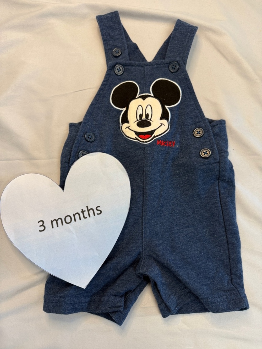 Disney - Mickey Mouse - cotton overalls. Size 3 months
